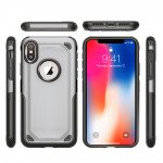 Wholesale iPhone Xs Max Tough Armor Hybrid Case (Black)